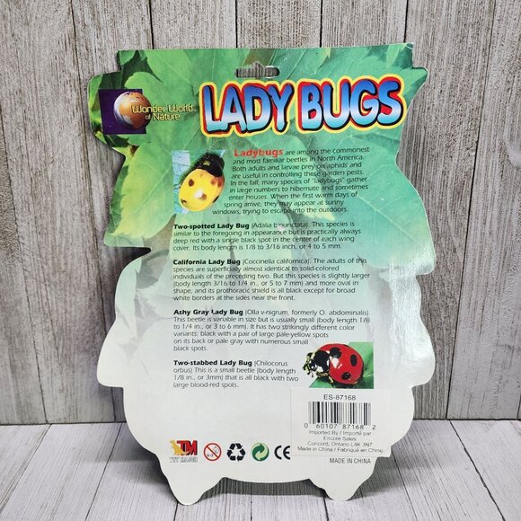 Vintage TM Ladybugs 12 Pieces Wonder World of Nature Yellow and Red - Picture 3 of 5